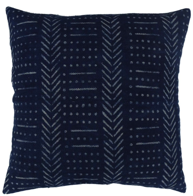 coussin bleu